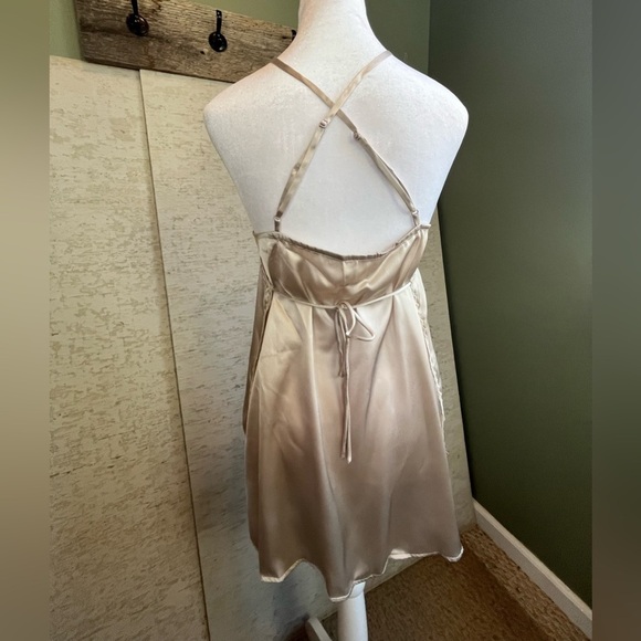 NWT Free People Intimately Free Tan Nightie Chemise S Adjustable Cross Back - Picture 3 of 16